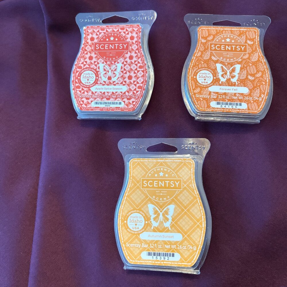 Scentsy Bar Lot (3) - Fall & Cozy Wax Melt